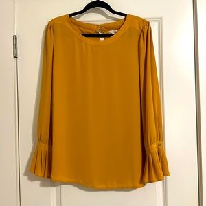 Mustard Loft Shirt with Bell Sleeves